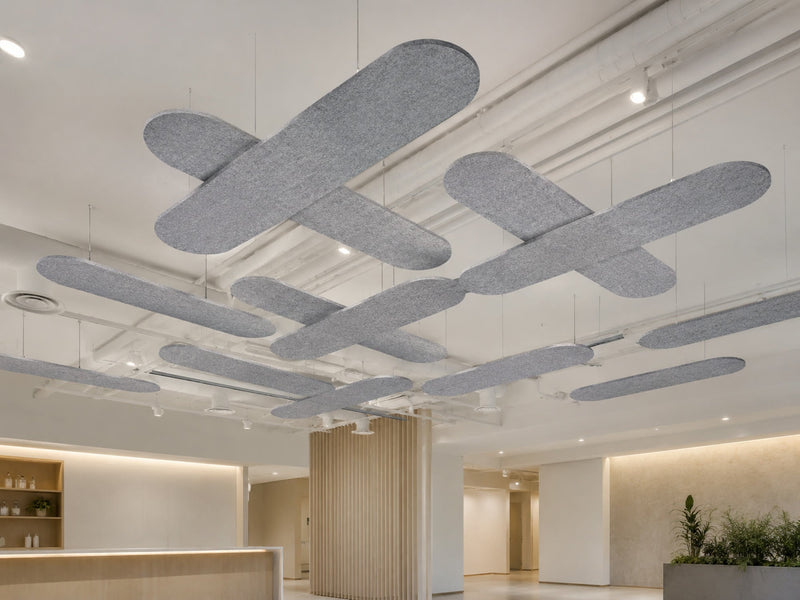 Form Pill acoustic panels, 12mm — suspended installation